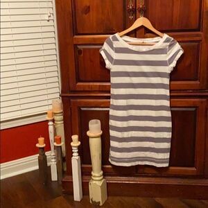 BananaRepublic t-shirt dress- grey/white